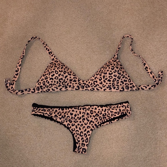 manebi Other - New Manebi Dakota Rose leopard Surf Bikini sz M
